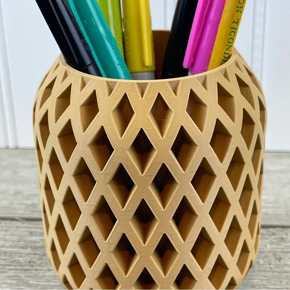 Modern Unique Pen Pencil Holder, The Atila Pen Holder, Pencil Holder, 3D Printed